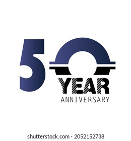50 Year Anniversary Elegant Vector Template Design Illustration