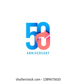 50 Year Anniversary Logo Vector Template Design Illustration