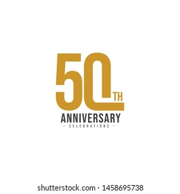 50 year anniversary logo vector template. Design for celebrations, banner, greeting cards or print.
