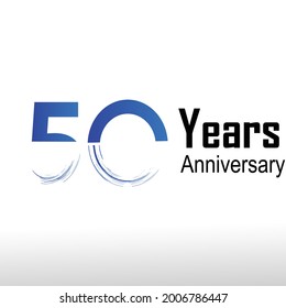 50 Jahre alte Logo-Vektorgrafik-Vorlagendesign-Illustration Weiße Farbe