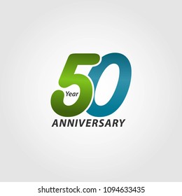 50 Year Anniversary Vector Template Design Illustration