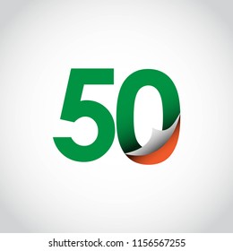 50 Year Anniversary Vector Template Design Illustration