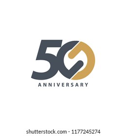 50 Year Anniversary Vector Template Design Illustration