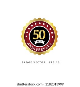 50 Year Anniversary Vector Template Design Illustration