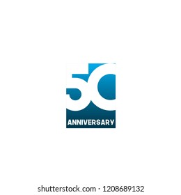 50 Year Anniversary Vector Template Design Illustration