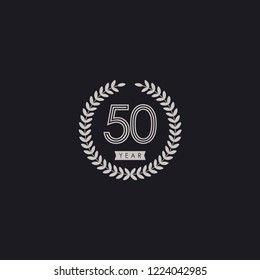 50 Year Anniversary Vector Template Design Illustration