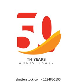 50 Year Anniversary Vector Template Design Illustration