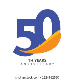 50 Year Anniversary Vector Template Design Illustration