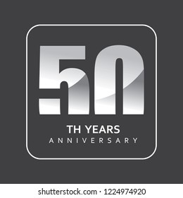50 Year Anniversary Vector Template Design Illustration