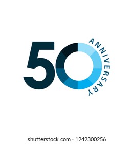 50 Year Anniversary Vector Template Design Illustration