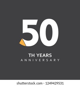 50 Year Anniversary Vector Template Design Illustration.