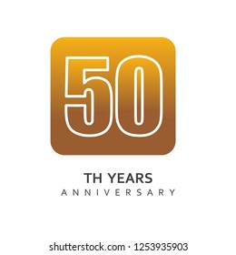 50 Year Anniversary Vector Template Design Illustration.