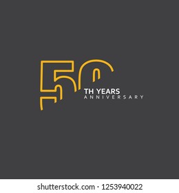 50 Year Anniversary Vector Template Design Illustration.