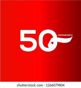 50 Year Anniversary Vector Template Design Illustration