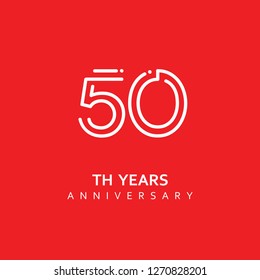 50 Year Anniversary Vector Template Design Illustration.