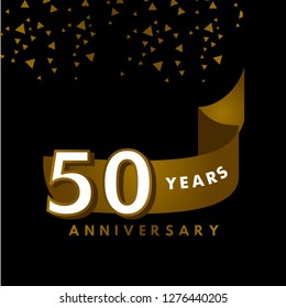50 Year Anniversary Vector Template Design Illustration
