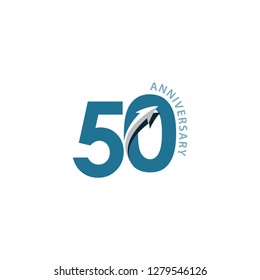 50 Year Anniversary Vector Template Design Illustration