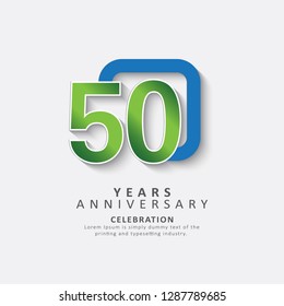 50 Year Anniversary Vector Template Design Illustration.