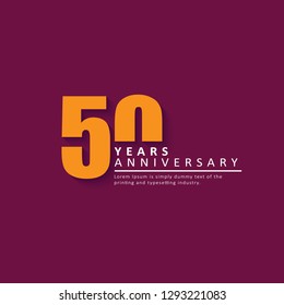 50 Year Anniversary Vector Template Design Illustration.
