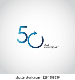 50 Year Anniversary Vector Template Design Illustration