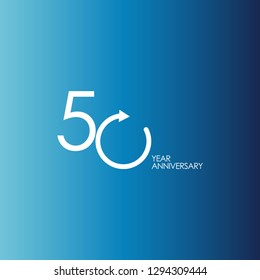 50 Year Anniversary Vector Template Design Illustration