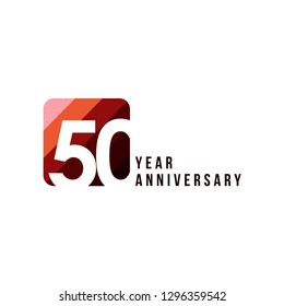 50 Year Anniversary Vector Template Design Illustration