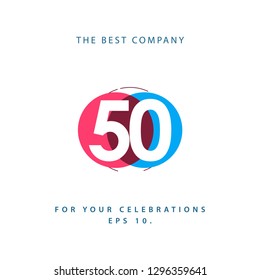 50 Year Anniversary Vector Template Design Illustration