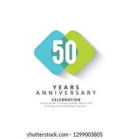 50 Year Anniversary Vector Template Design Illustration