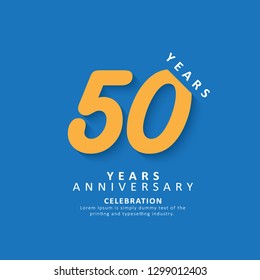 50 Year Anniversary Vector Template Design Illustration
