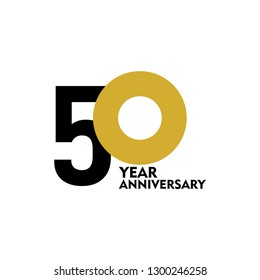 50 Year Anniversary Vector Template Design Illustration