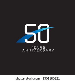 50 Year Anniversary Vector Template Design Illustration