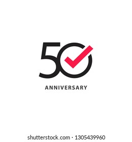 50 Year Anniversary Vector Template Design Illustration