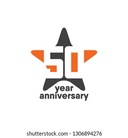 50 Year Anniversary Vector Template Design Illustration
