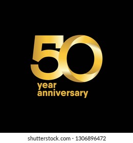 50 Year Anniversary Vector Template Design Illustration
