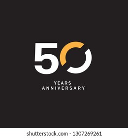 50 Year Anniversary Vector Template Design Illustration