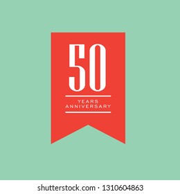 50 Year Anniversary Vector Template Design Illustration.