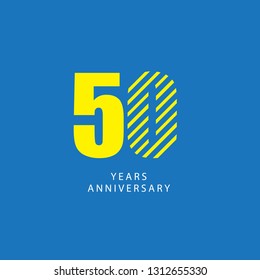 50 Year Anniversary Vector Template Design Illustration.