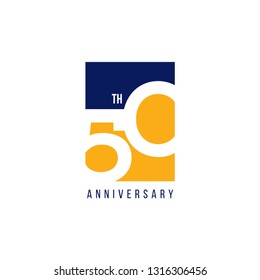 50 Year Anniversary Vector Template Design Illustration