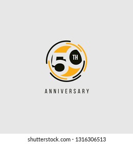 50 Year Anniversary Vector Template Design Illustration