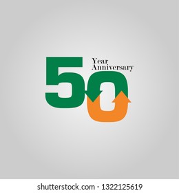 50 Year Anniversary Vector Template Design Illustration