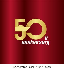 50 Year Anniversary Vector Template Design Illustration