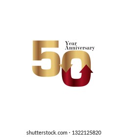 50 Year Anniversary Vector Template Design Illustration