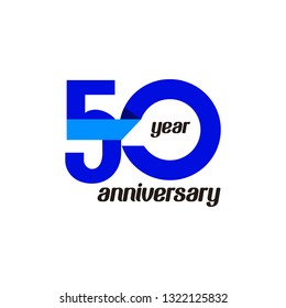 50 Year Anniversary Vector Template Design Illustration