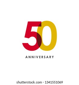 50 Year Anniversary Vector Template Design Illustration