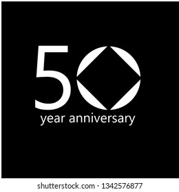 50 Year Anniversary Vector Template Design Illustration