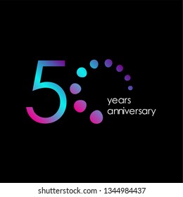 50 Year Anniversary Vector Template Design Illustration
