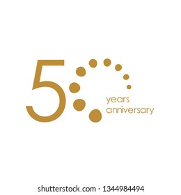 50 Year Anniversary Vector Template Design Illustration