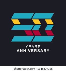 50 Year Anniversary Vector Template Design Illustration, with flat design.