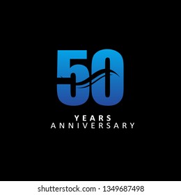 50 Year Anniversary Vector Template Design Illustration, with flat design.