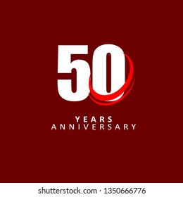 50 Year Anniversary Vector Template Design Illustration.